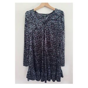 Wild Fable Floral Print Velour Dress